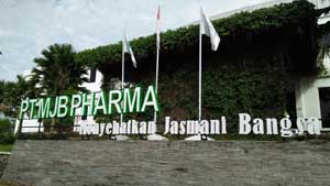 New look of PT MJB Pharma signboard.