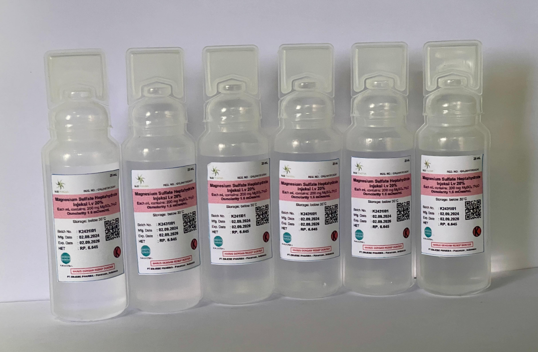 Magnesium Sulfate 40% (400 mg/mL) Injeksi 25 mL